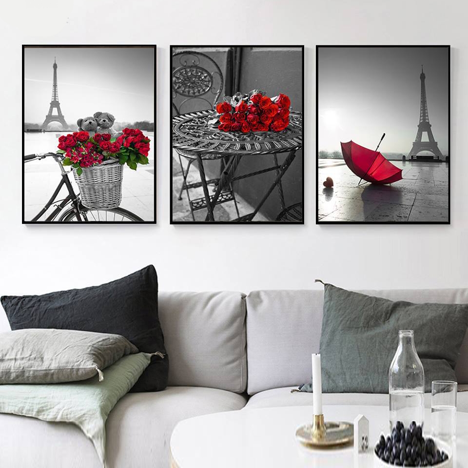חורף רומנטי בפריז בגווני אדום שחור